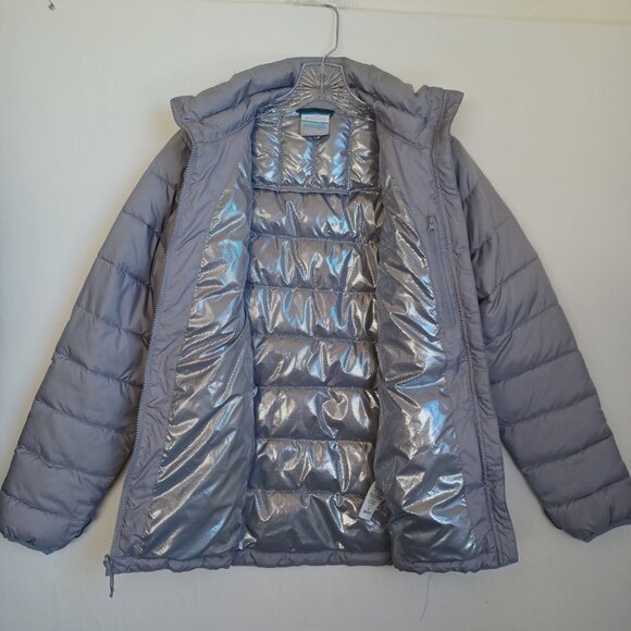 Columbia Interchange Jacket Gray Quilted Puffer Full Zip w Pockets Womens Medium - Picture 9 of 13